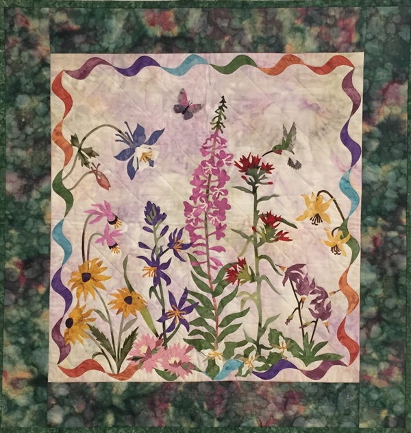 Nature's Bouquet - Finished Quilt Block - SOLD!