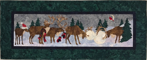 Reindeer Games - Finished Quilt Block - SOLD!