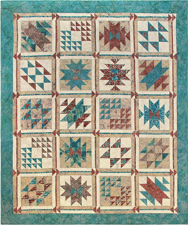 Southwest Oasis Pieced Quilt Pattern Instructions