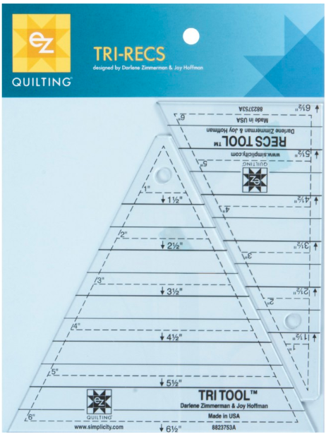 Tri Recs Tools Rulers for cutting triangles and divided rectangles