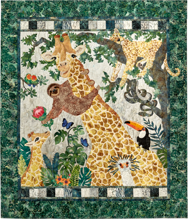 Wild About You - Center Block Applique Patterns - BOM Months 2, 3, 4 & 5