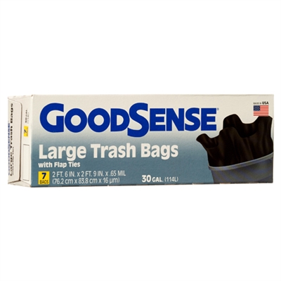 Goodsense 30 Gal trash bag 7-ct Flap