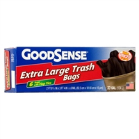 Goodsense 33 Gal trash bag 6-ct With Flap