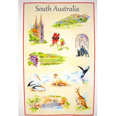 SOUTH AUSTRALIA Cotton/Linen Tea Towel - C739