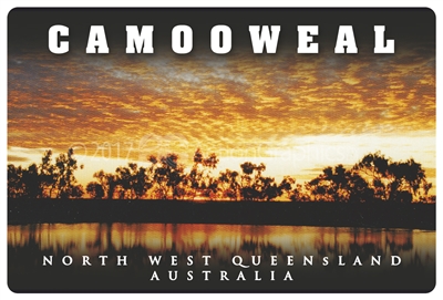 Sunset in Camooweal - Rectangular Sticker CAMS-001