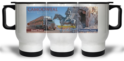 Road Train, Drovers Camp and Nowranie Caves - Travel Mugs CAMTM-001