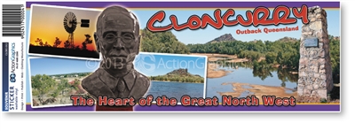 Cloncurry Dam, River, John Flynn, Windmill - Bumper Sticker  CLOBS-002