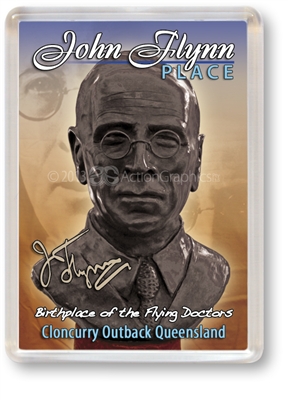 John Flynn Place Cloncurry - Framed Magnet  CLOFM-004