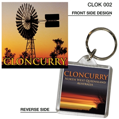 Cloncurry - 40mm x 40mm Keyring  CLOK-002
