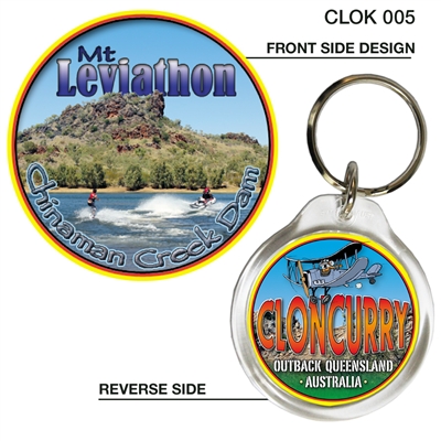 Chinaman Creek Dam - 40mm Round Keyring  CLOK-005