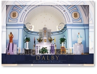 The beautiful altar inside St Josephâ€™s Catholic Church - DISCOUNTED Standard Postcard  DAL-015