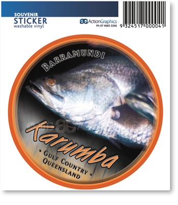 Karumba, Barra  - Round Sticker  KARS-003