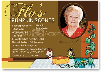 Flo's Pumpkin Scones - Standard Postcard  KIN-075