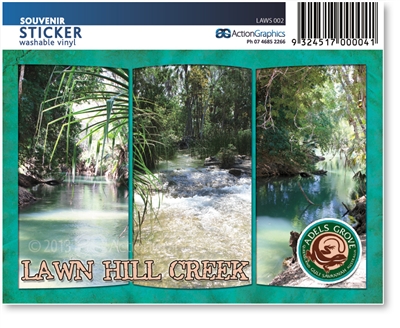 Lawn Hill Creek - Rectangular Sticker  LAWS-002