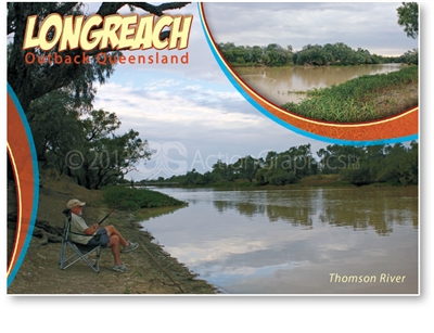 Longreach Thomson River - Standard Postcard LON-004