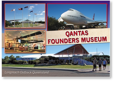 Longreach Qantas Founders Museum - Standard Postcard LON-005