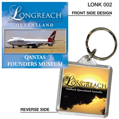 Longreach Qantas Founders Museum - 40mm x 40mm Keyring - LONK-002