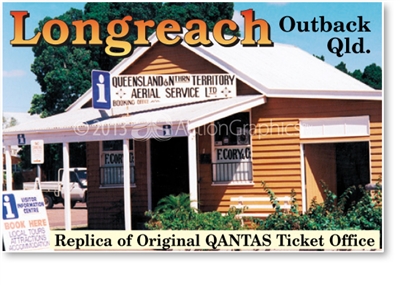 Longreach Qantas Ticket Office - mall Magnets  LONM-021