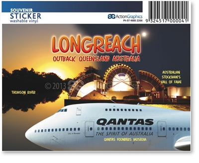 Longreach Outback Qld Australia  - Rectangular Sticker  LONS-001