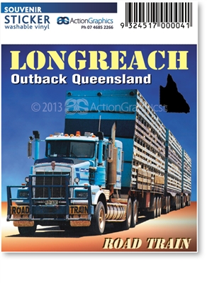 Longreach Road Train  - Rectangular Sticker  LONS-015