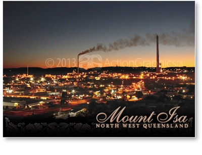Sunset at Mount Isa - Standard Postcard  MTI-005