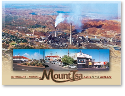 Mount Isa, Oasis of the Outback - Standard Postcard  MTI-130