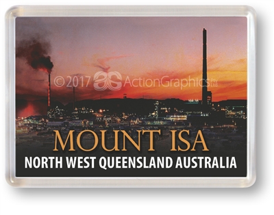 MOUNT ISA SUNSET - Framed Magnet MTIFM-003