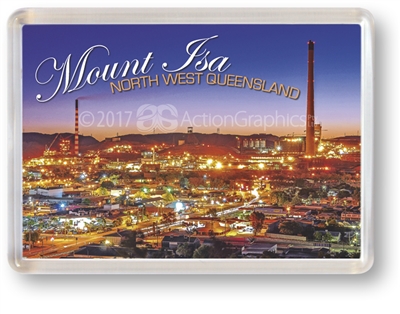 MOUNT ISA SUNSET - Framed Magnet MTIFM-007