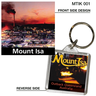 Mount Isa - 40mm x 40mm Keyring  MTIK-001