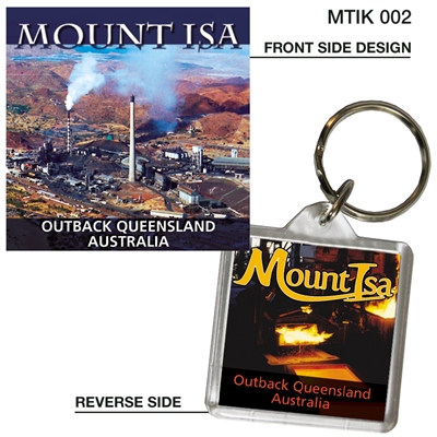 Mount Isa - 40mm x 40mm Keyring  MTIK-002