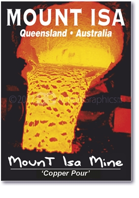 Mount Isa Mine "Copper Pour" - Small Magnets  MTIM-026