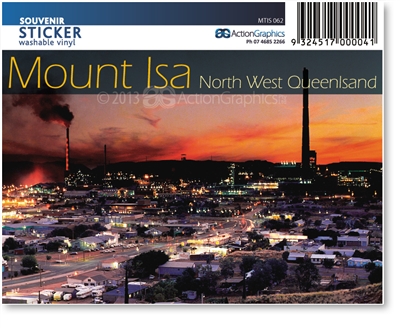 Mount Isa North West Queensland - Rectangular Sticker MTIS-062
