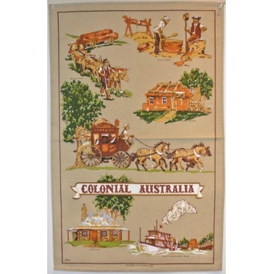 COLONIAL AUSTRALIA Cotton/Linen Tea Towel - O302