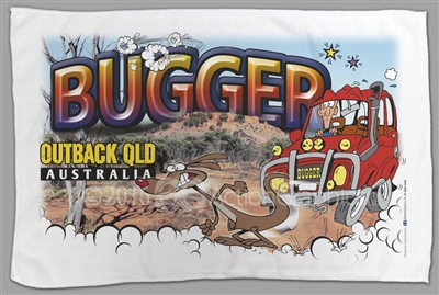 Outback Queensland - Bugger - Sublimated Tea Towels