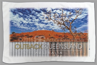 Outback Queensland - Red Sandhill - Sublimated Tea Towels