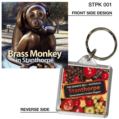 Brass Monkey in Stanthorpe - 40mm x 40mm Keyring  STPK-001