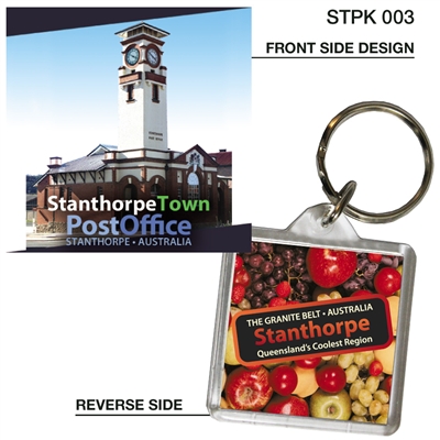 Stanthorpe Town Post Office - 40mm x 40mm Keyring  STPK-003