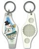 Snowman with beer - Stubby Opener Keyring  STPSO-003