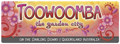 Toowoomba The Garden City - Bumper Sticker  TBABS-002