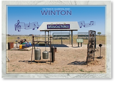 Winton, Musical fence - Standard Postcard  WIN-009