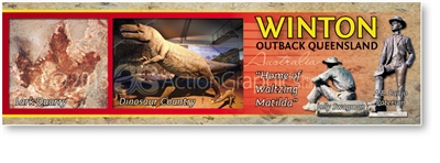 Winton Dinosaur & Home of Waltzing Matilda - Long Magnets  WINLM-097