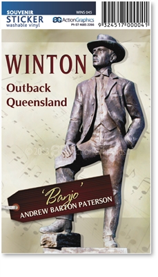 Winton Banjo Paterson - Rectangular Sticker  WINS-045
