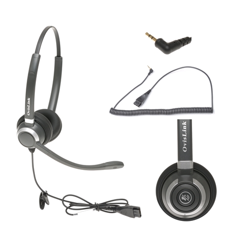 Cisco SPA Phone Call Center Headset Dual, Single Ear Interchangeable