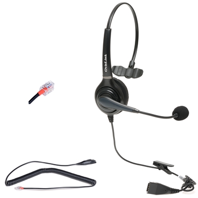 Yealink IP Phone Single-Ear Wired Headset for Call Centers
