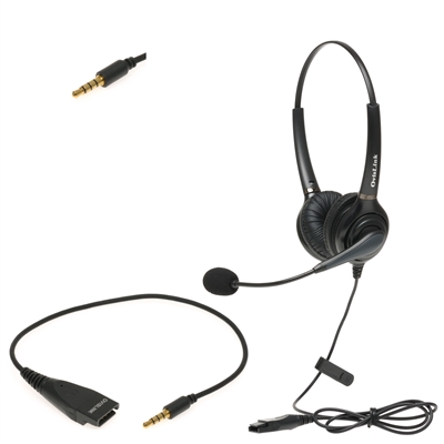 iPhone Corded Dual-Ear Call Center Headset