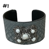 115S PEARL & HEMATITE RHINESTONE BRACELET