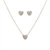 14037 RHINESTONE SMALL SINGLE HEART SHORT NECKLACE SET