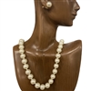 15643 18" PEARL NECKLACE AND EARRINGS SET