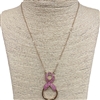 15990 PINK RIBBON SHORT NECKLACE