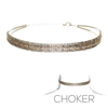 16340 THREE STRAND RHINESTONE CHOKER